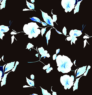 手绘 数码印花 花朵