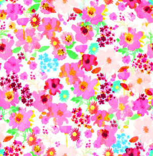 缤纷花 小碎花 印花 大牌
