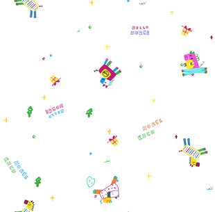 童趣缤纷卡通图案背景