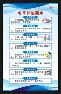 冬季养生知识海报