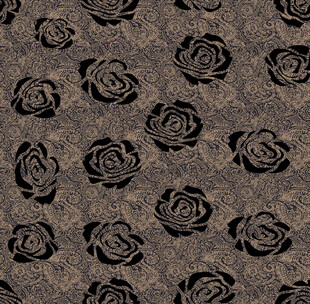 复古黑玫瑰花纹图案