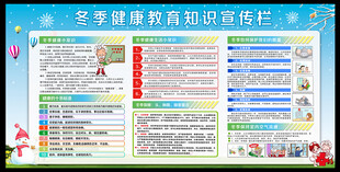 冬季健康教育宣传栏
