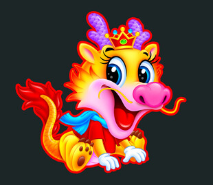 可爱卡通小龙形象