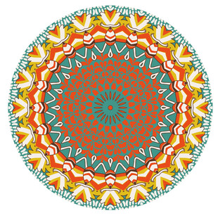 多彩圆形曼陀罗装饰图案