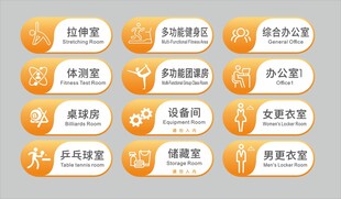 健身房门牌转曲