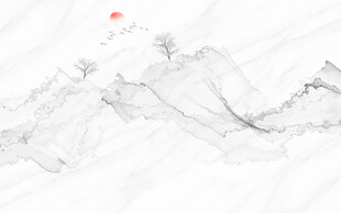 新中式壁画山水画电视背景墙