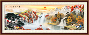 聚宝盆山水画