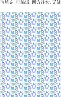 马年图案  卡通小马  独角兽