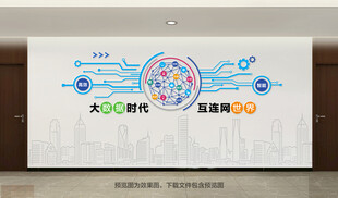 网络机房实训 科技室文化墙 