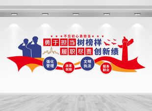 城管执法形象墙