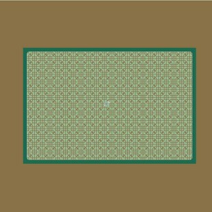 绿色花纹方形地毯图案