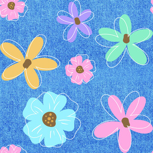 多彩花卉图案背景