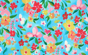 清新彩色小碎花手绘花卉植物图案