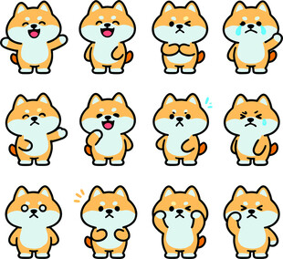 可爱柴犬表情包合集