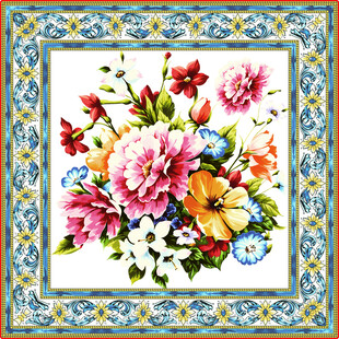 花卉装饰画  绚丽多彩图案