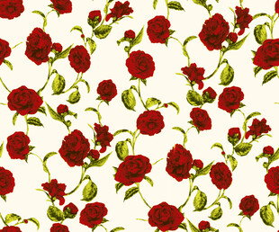 红色花卉图案背景纹理