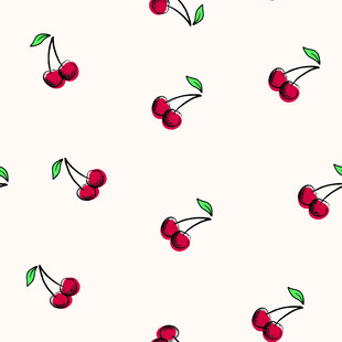樱桃图案背景图