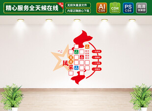 竖版党员风采墙