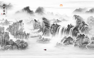 新中式意境水墨画