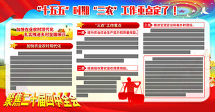 十五五三农工作重点展板