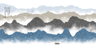 意境水墨山水画