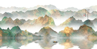 意境水墨山水画