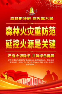 林场防火标语宣传海报