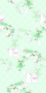 清新中式花鸟纹样图案