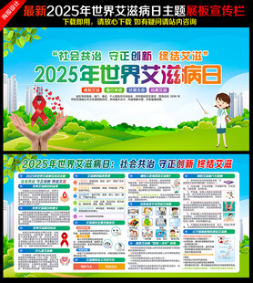 2025年世界艾滋病日主题海报