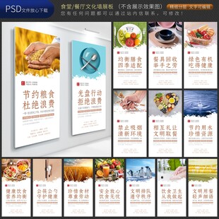 食堂文化墙展板