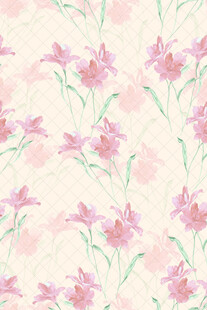 粉色花卉水彩图案背景