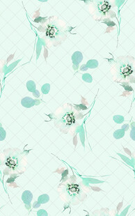 清新淡雅花卉图案背景