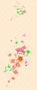 缤纷花朵装饰图案