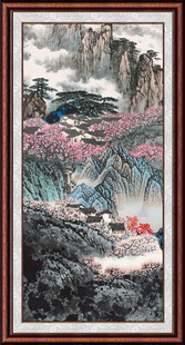 竖幅山水画
