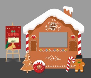 圣诞姜饼屋美陈