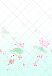 清新荷花水彩背景图