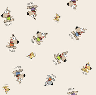 卡通动物图案背景纹理