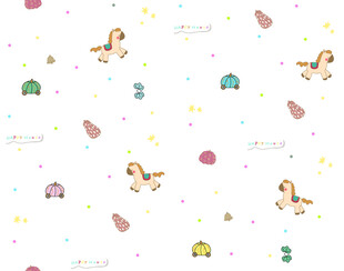 梦幻独角兽卡通图案背景