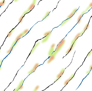彩色波浪线条抽象背景图