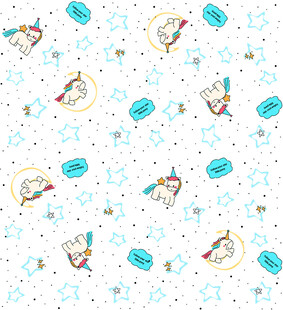 梦幻独角兽卡通图案背景