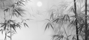 新中式水墨竹子背景墙