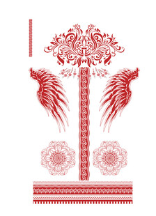 中式传统剪纸风装饰图案