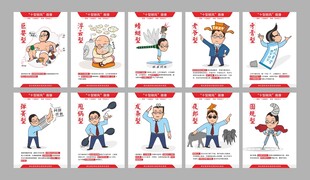 陋习画像讽刺海报