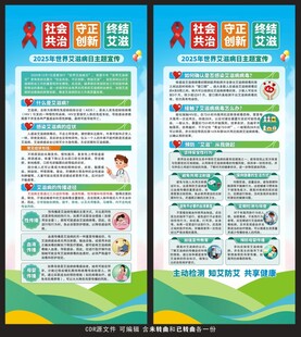 2025世界艾滋病日展架