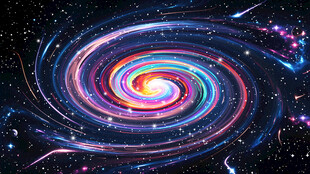 绚丽宇宙星空旋涡吊顶