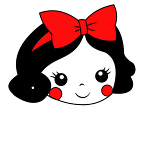 戴红蝴蝶结的可爱女孩