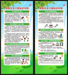 预防手足口病知识展架