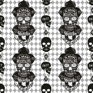 骷髅海盗图案的时尚纹理