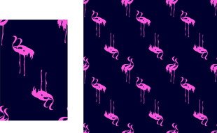 粉色火烈鸟图案背景设计