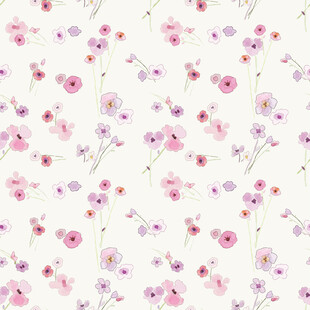 粉色小花无缝花卉图案